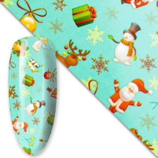 Zdobicí transfer fólie na nehty, 25cm - VÁNOCE 16