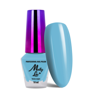 Klasický lak na nehty,10ml - Molly 138 (středně modrý lak na nehty, vysoký lesk, výdrž až 12 dní)