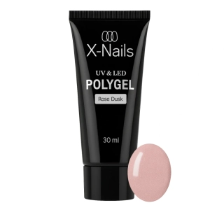HEMA/DI-HEMA FREE UV/LED polygel v tubě 30 ml - ROSE DUSK (růžovozlatý odstín s jemným třpytem)