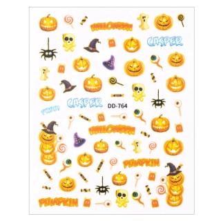 Ultra tenké samolepky na nehty – Halloween DD764 (barevné)