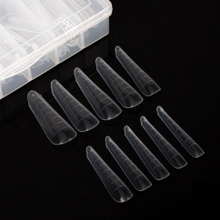 Horní nehtové šablony na polygel 120 ks - FORMY NA POLYGEL MANDLE