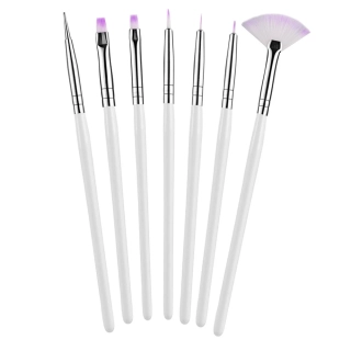 Sada 7 profesionálních zdobících štětců na nehty – pro gel, akryl i detailní nail art