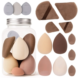 Sada houbiček a aplikátorů na make-up (14 ks)
