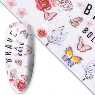 Zdobicí transferová fólie na nehty s motýlky – BUTTERFLIES 05 (25 cm)