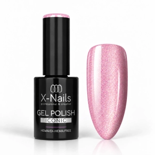 Gel lak Iconic Pink Aurora 5 g – růžový se třpytem, HEMA & Di-HEMA Free