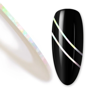 Laser samolepící zdobící páska na nehty - BÍLÁ LASER 06