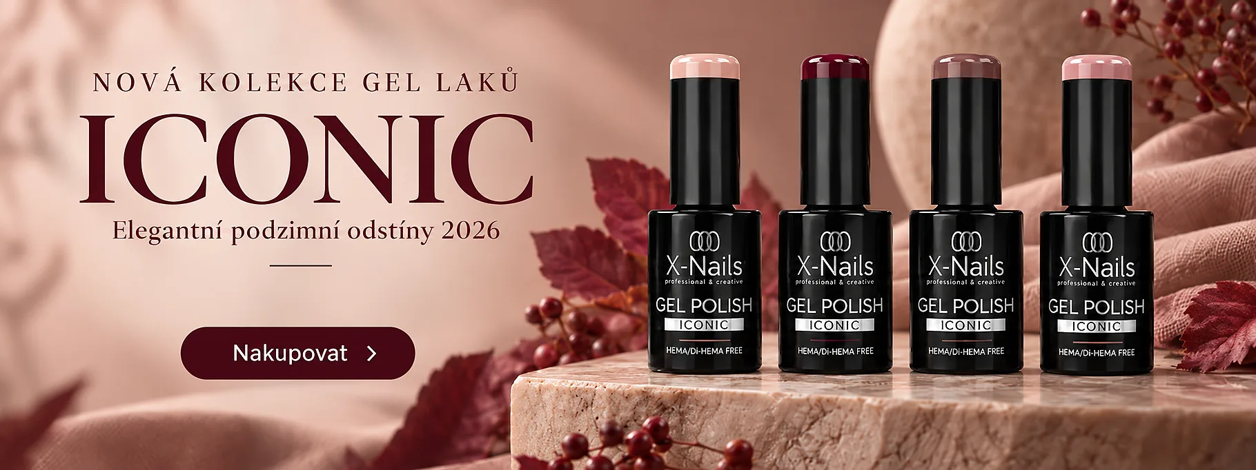 Gel laky X-Nails Iconic – podzimní kolekce 2026