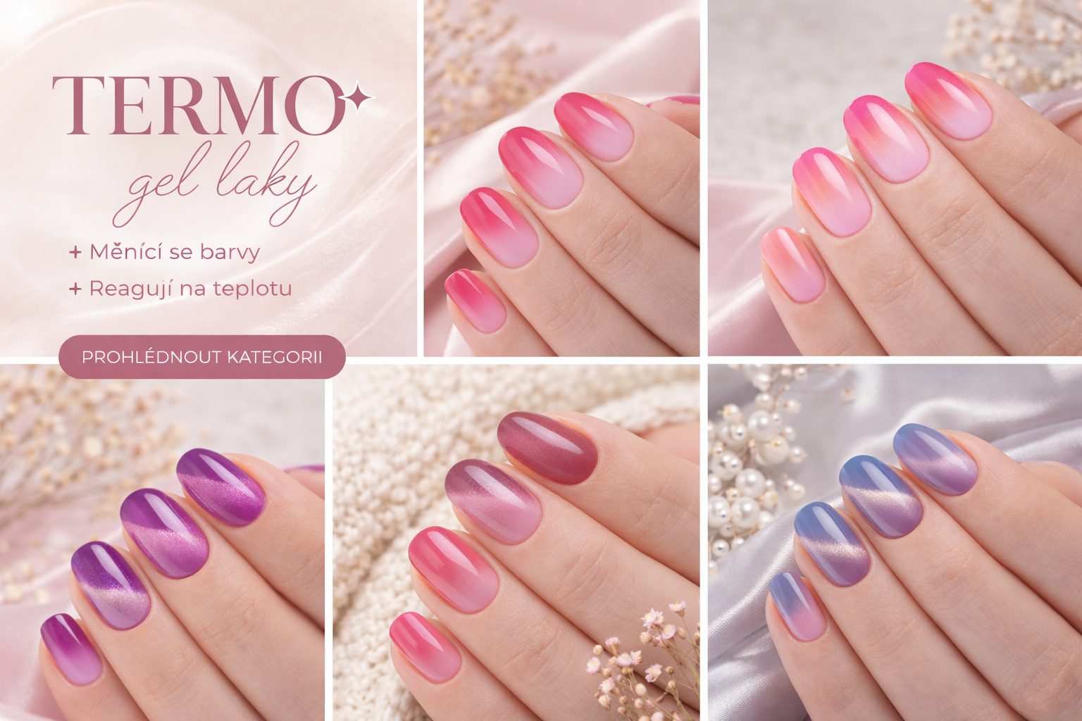 Thermo gel laky – gel laky měnící barvu podle teploty